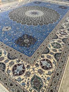 High-Quality Naeen Wool & Silk Handmade Carpet – 4.00m x 6.00m, Persian Elegance in Sharjah